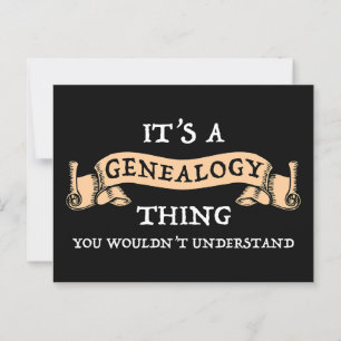 Het is een genealogie ding - je zou het niet begri briefkaart
