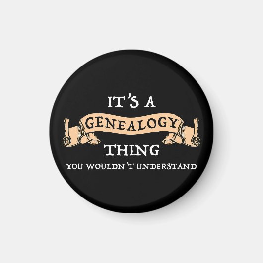 Het is een genealogie ding - je zou het niet begri magneet (Voorkant)