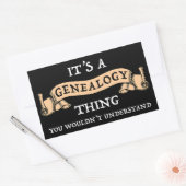 Het is een genealogie ding - je zou het niet begri rechthoekige sticker (Envelop)
