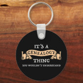 Het is een genealogie ding - je zou het niet begri sleutelhanger (Achterkant)