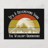 Het is een geocaching ding - je zou het niet begri briefkaart (Voorkant)