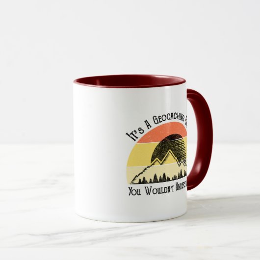 Het is een geocaching ding - je zou het niet begri mok (Voorkant rechts)