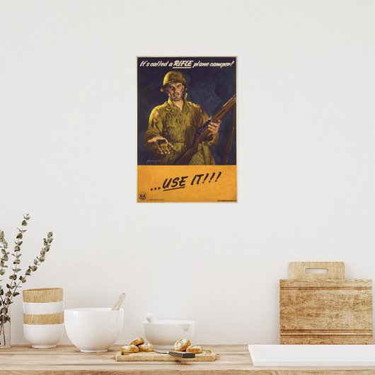 Het is een geweer poster (Keuken)