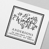 Het is een geweldig kerstadres  zelfinktende stempel