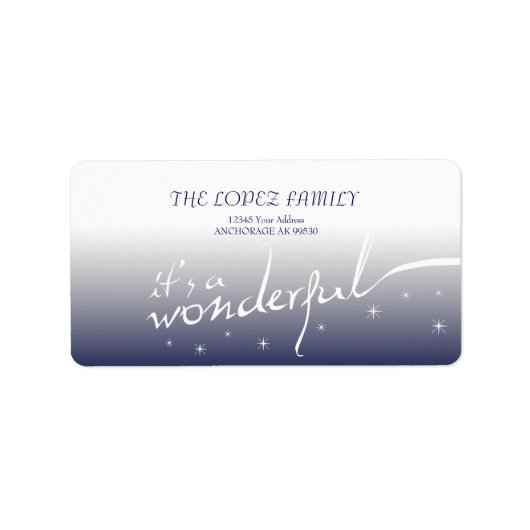 Het is een geweldig leven, feestdag etiket (Voorkant)