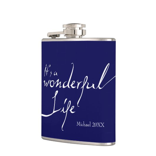 Het is een geweldig leven, feestdag heupfles (Links)