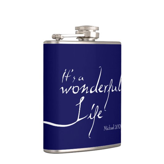 Het is een geweldig leven, feestdag heupfles (Rechts)