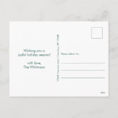 Het is een geweldig leven | Groen en Navy Tartan H Feestdagenkaart (Achterkant)