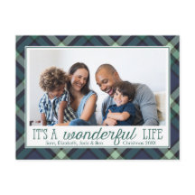 Het is een geweldig leven | Groen en Navy Tartan H