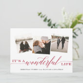Het is een geweldig leven | Holiday Foto Collage K Feestdagenkaart (Staand voorkant)