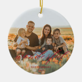 Het is een geweldig leven keramisch ornament Red