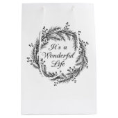 Het is een geweldig leven - kerstcadeautas medium cadeauzakje (Voorkant)
