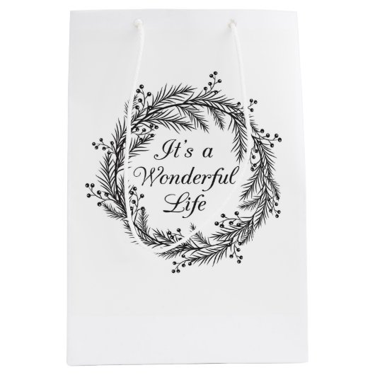 Het is een geweldig leven - kerstcadeautas medium cadeauzakje (Voorkant)