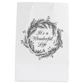 Het is een geweldig leven - kerstcadeautas medium cadeauzakje (Achterkant)