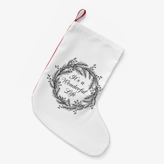 Het is een geweldig leven - kerststaart kleine kerstsok (Voorkant (Hangend))