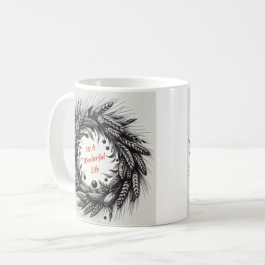 "Het is een geweldig leven" Mok (Voorkant links)