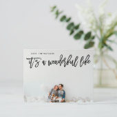 Het is een geweldig leven op één kerst feestdagenkaart (Staand voorkant)