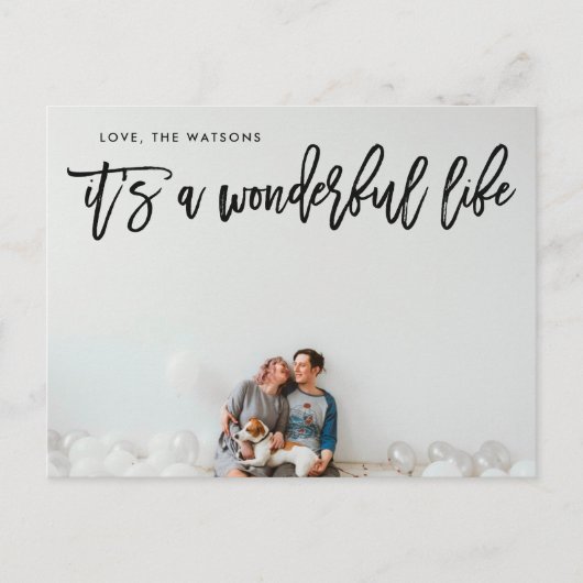 Het is een geweldig leven op één kerst feestdagenkaart (Voorkant)