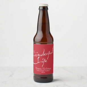 Het is een geweldig leven, Red Holiday Bier Etiket