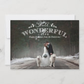 Het is een geweldig leven | Vakantieknopkaart Feestdagenkaart (Voorkant)