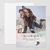 Het is een geweldige 1-fotokerstkaart feestdagenkaart (Voorkant / Achterkant)