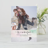 Het is een geweldige 1-fotokerstkaart feestdagenkaart (Staand voorkant)