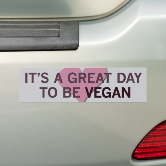 Het is een geweldige dag 2 B Vegan. Bumpersticker (Op auto)