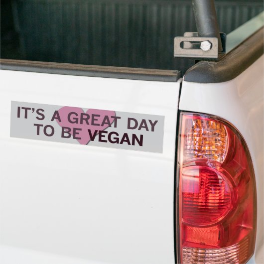 Het is een geweldige dag 2 B Vegan. Bumpersticker (Op Truck)