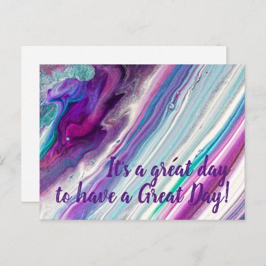 Het is een geweldige dag om een geweldige dag te h briefkaart (Voorkant / Achterkant)