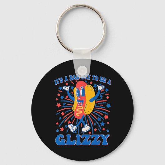 Het is een geweldige dag om een Glizzy 4 juli hotd Sleutelhanger (Voorkant)
