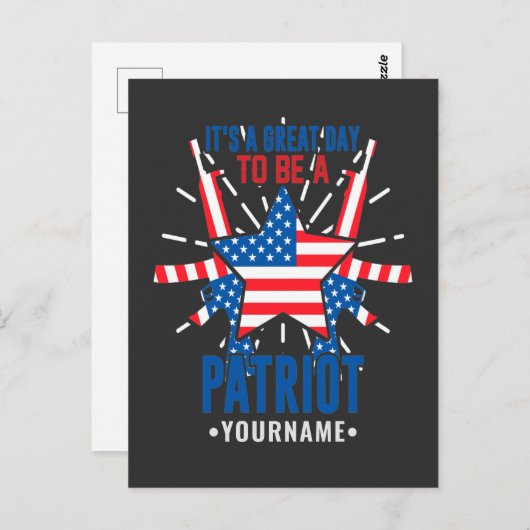 Het is een geweldige dag om een patriot te zijn briefkaart (Voorkant / Achterkant)