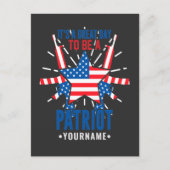 Het is een geweldige dag om een patriot te zijn briefkaart (Voorkant)
