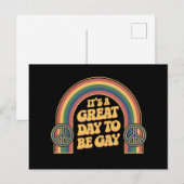 Het is een geweldige dag om homo LGBTQ Pride Maand Briefkaart (Voorkant / Achterkant)