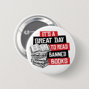 Het is een geweldige dag om verboden boeken te lez ronde button 5,7 cm