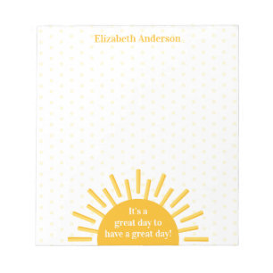 Het is een geweldige dag voor een positieve prijso notitieblok