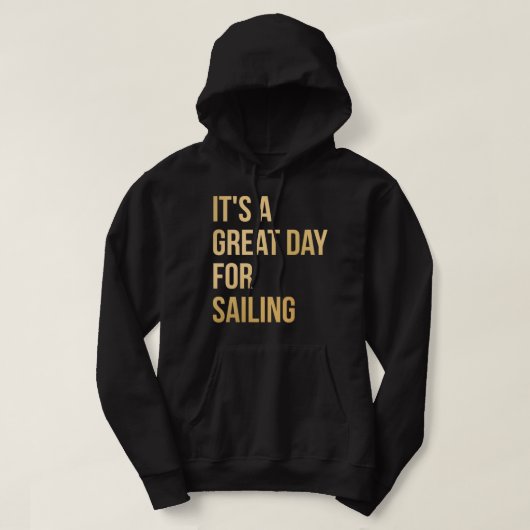Het is een geweldige dag voor winkelen in goud hoodie (Design voorkant)