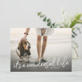 Het is een geweldige feestelijke fotokaart feestdagenkaart (Staand voorkant)