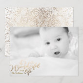 Het is een geweldige Folie Gold kerstfoto Feestdagenkaart (Voorkant / Achterkant)