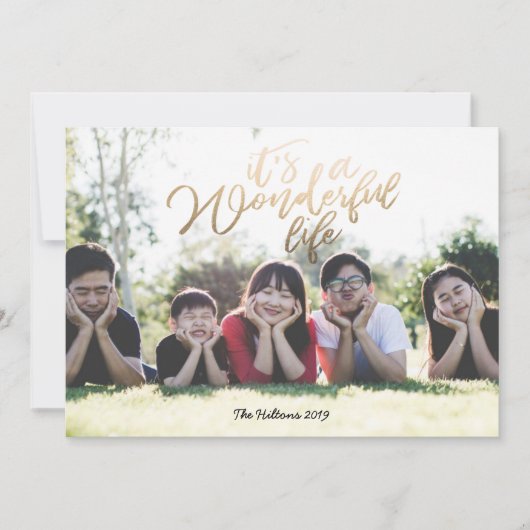 Het is een geweldige goudkoortsfoto met kerstmis feestdagenkaart (Voorkant)