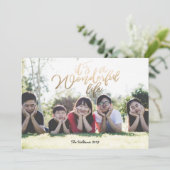 Het is een geweldige goudkoortsfoto met kerstmis feestdagenkaart (Staand voorkant)