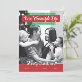 Het is een geweldige kerstfeestelijke fotokaart. feestdagenkaart (Staand voorkant)