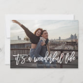 Het is een geweldige kerstfotokaart voor het leven feestdagenkaart (Voorkant)