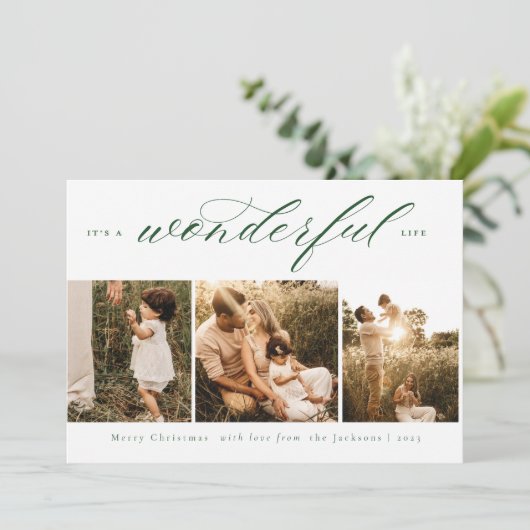 Het is een geweldige Life Photo Holiday Card Feestdagenkaart (Staand voorkant)