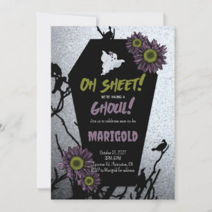 Het is een Ghoul Coffin Halloween Baby shower Invi Kaart