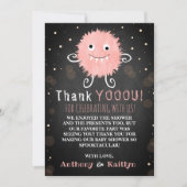 Het is een Ghoul. Little Monster Halloween Baby sh Bedankkaart (Voorkant)