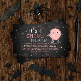 Het is een Ghoul. Little Monster Halloween Baby sh Informatiekaartje