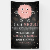 Het is een Ghoul. Little Monster Halloween Baby sh Spandoek (Verticaal)