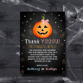 Het is een Ghoul. Little Pumpkin Halloween Baby sh Bedankkaart