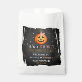 Het is een Ghoul. Little Pumpkin Halloween Baby sh Bedankzakje (Voorkant)