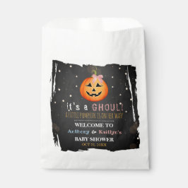 Het is een Ghoul. Little Pumpkin Halloween Baby sh Bedankzakje